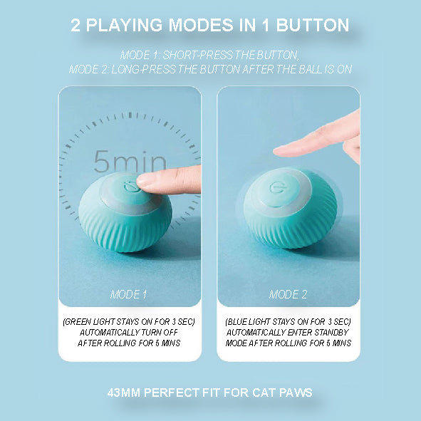 Automatic Rolling Ball Toy for Cats