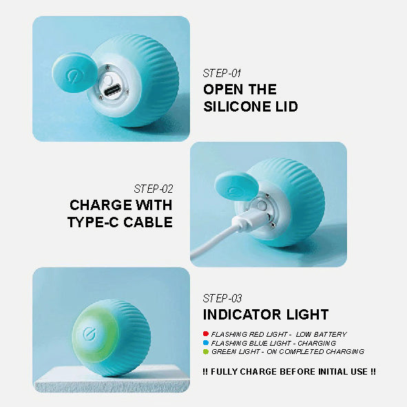 Automatic Rolling Ball Toy for Cats